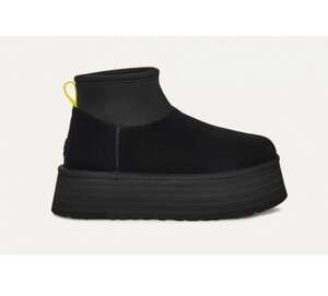 New UGG Classic Mini Dipper Platform Boots in Black